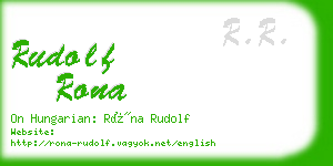 rudolf rona business card